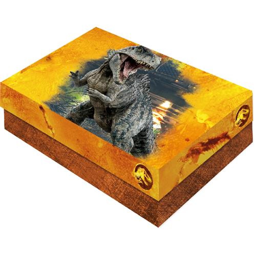 Caixa Presente Retangular G Jurassic World 3