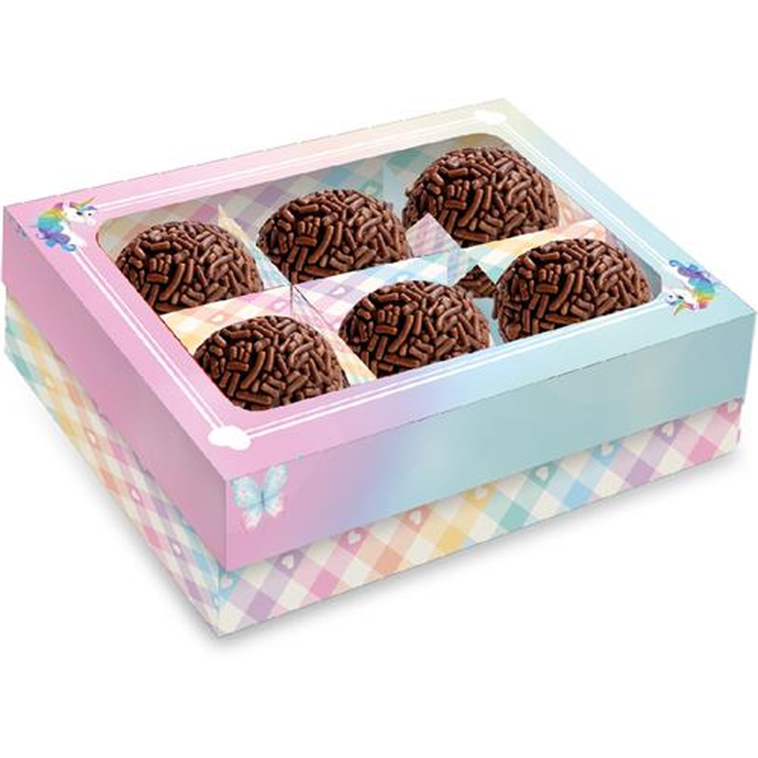 Caixa 6 Bombons Unicornio