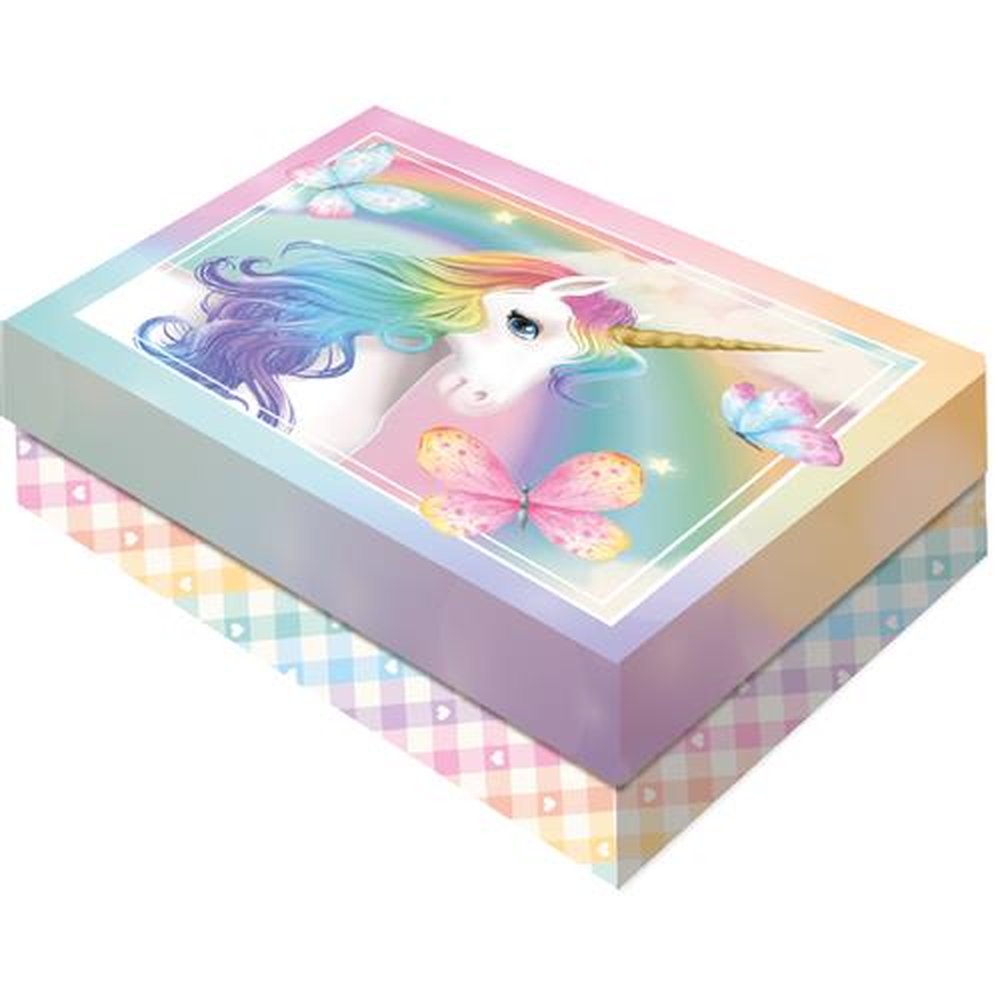 Caixa Presente Retangular P Unicornio