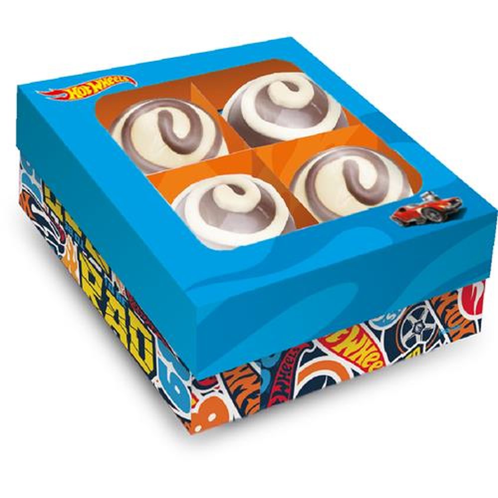 Caixa 4 Bombons Hot Wheels
