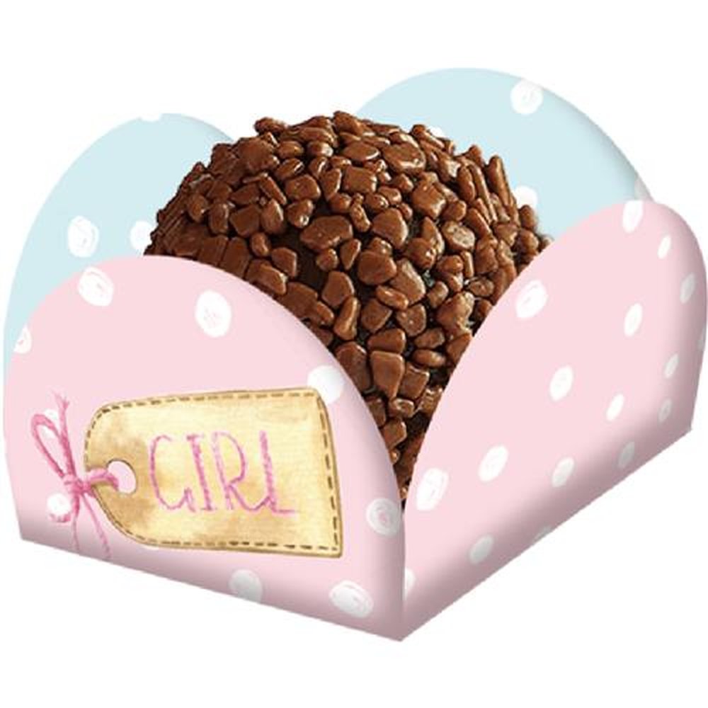 Porta Forminha Cha Revelacao Azul E Rosa - Embalagem com 40 unidades.