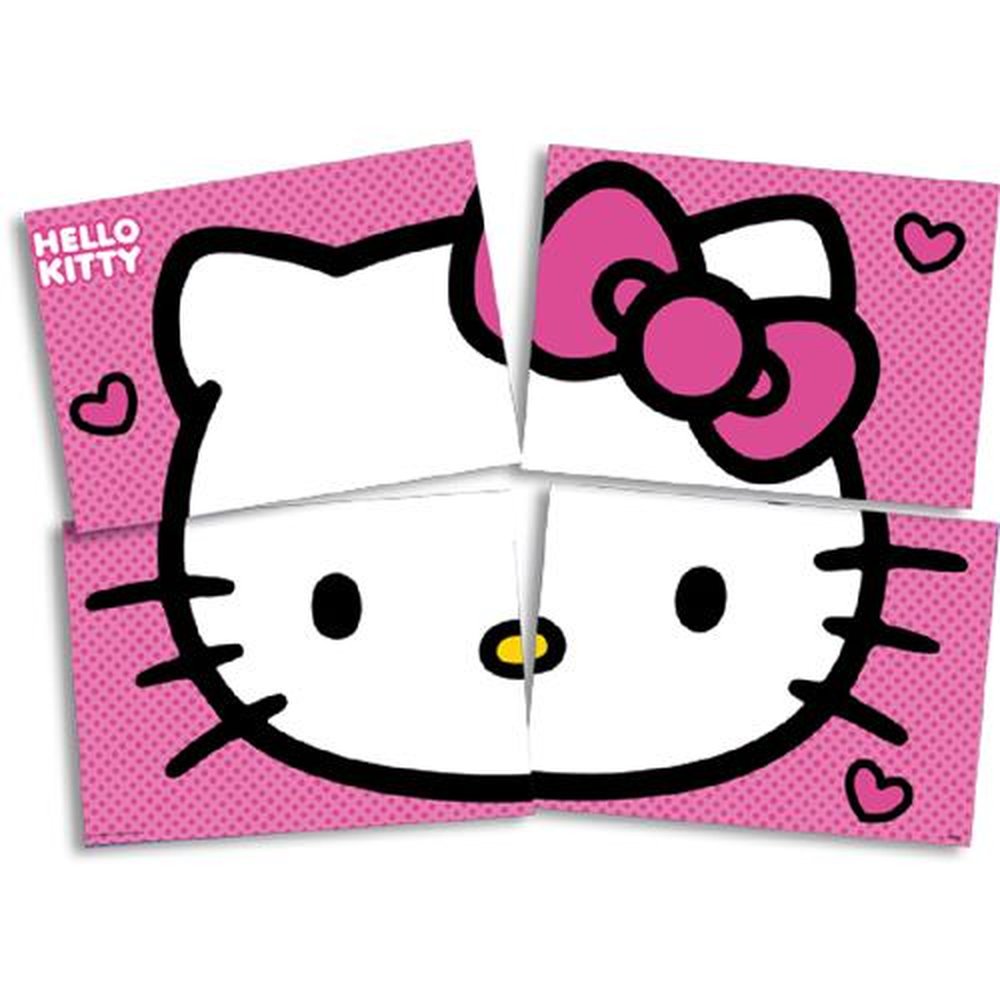 Painel 4 Laminas Hello Kitty Rosa