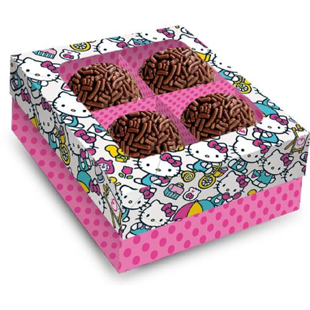 Caixa 4 Bombons Hello Kitty Rosa