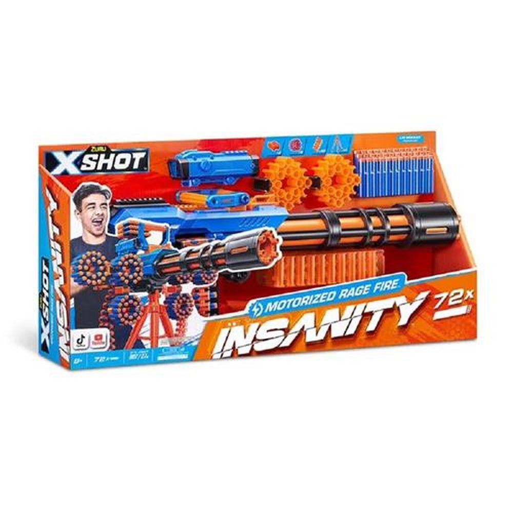 Lancador Xshot Insanity Motorized Rage Fire 72 Dardos