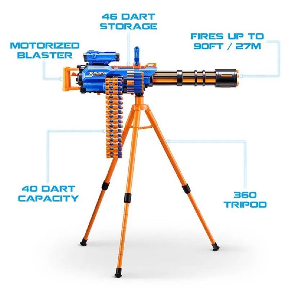 Lancador Xshot Insanity Motorized Rage Fire 72 Dardos