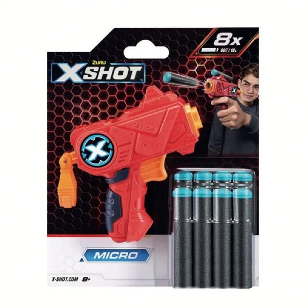 Lancador Xshot Red Micro C/8 Dardos