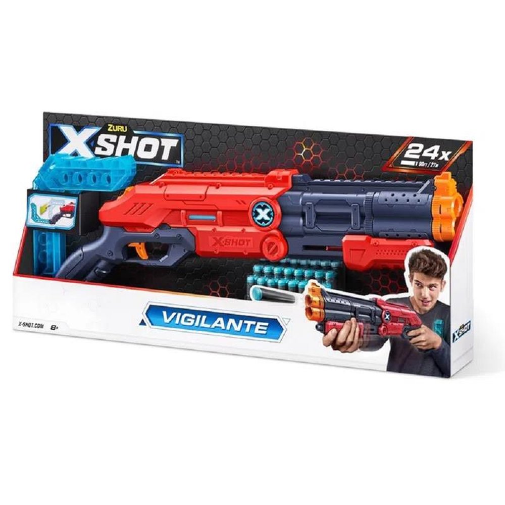 Lancador Xshot Red Vigilante C/24 Dardos