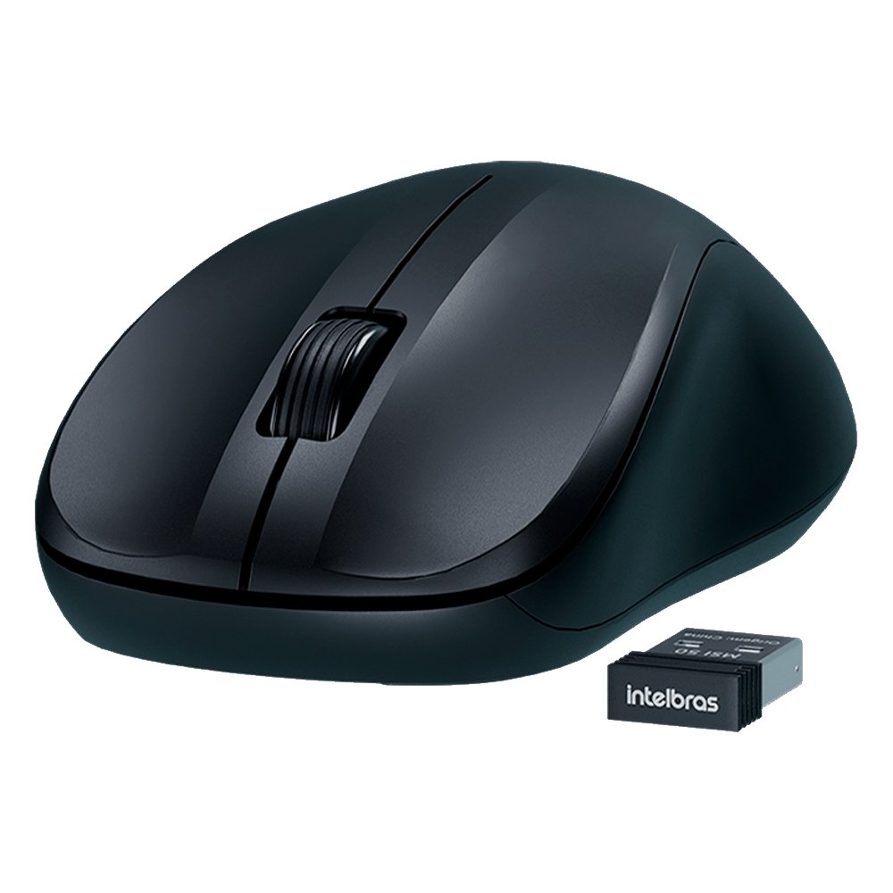 Mouse Óptico Intelbras MSI50 - Sem Fio, Preto