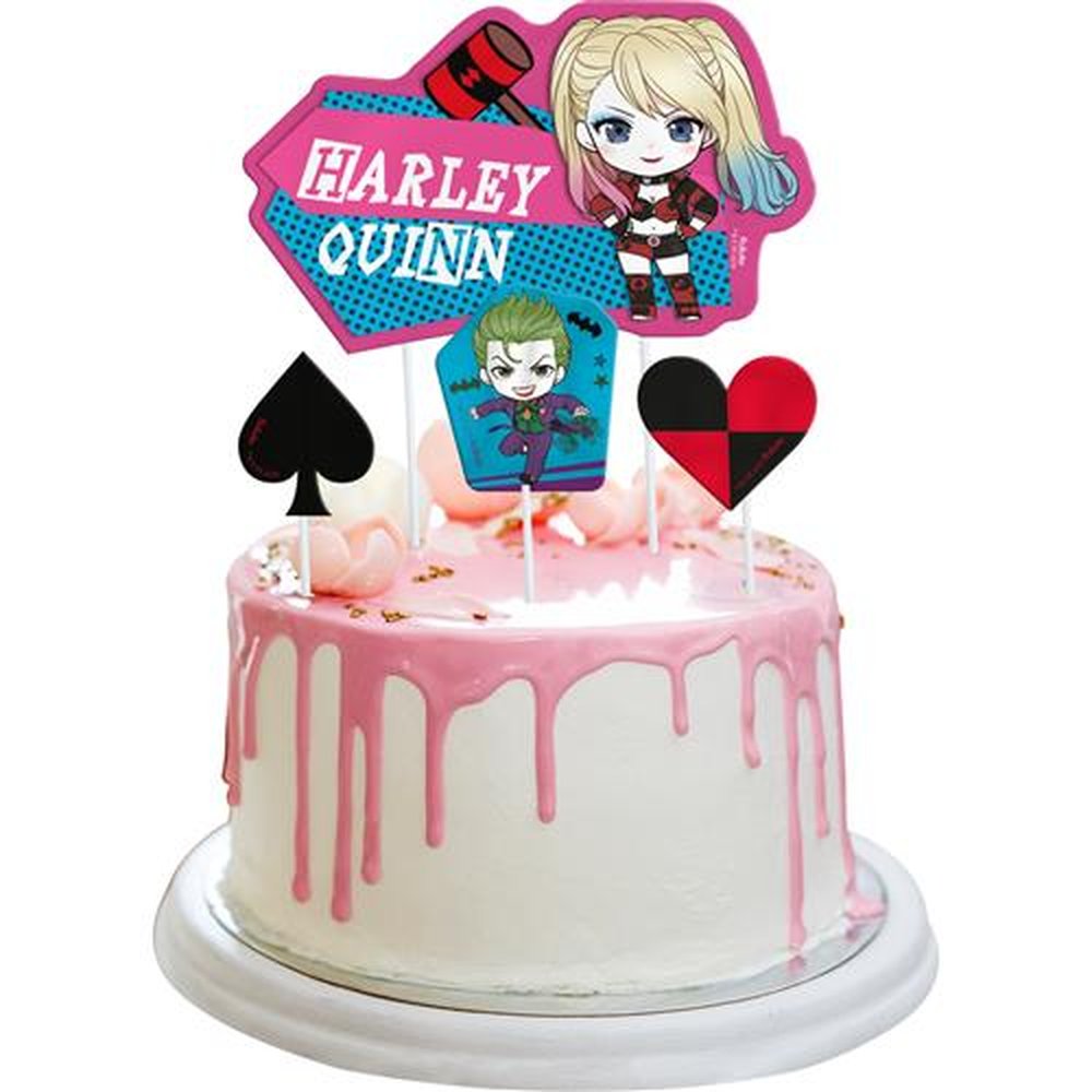 Topper Para Bolo Arlequina