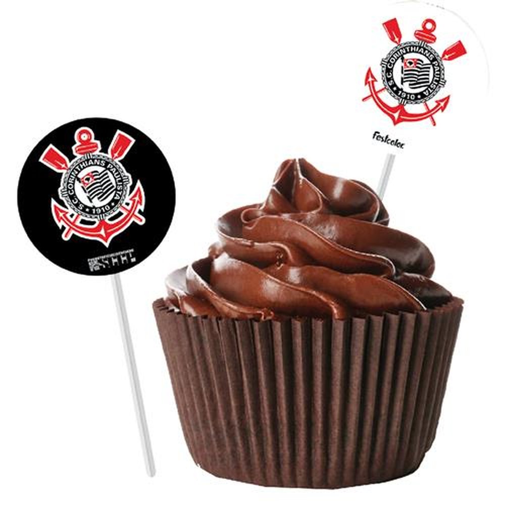 Bandeirinha Para Docinhos Corinthians