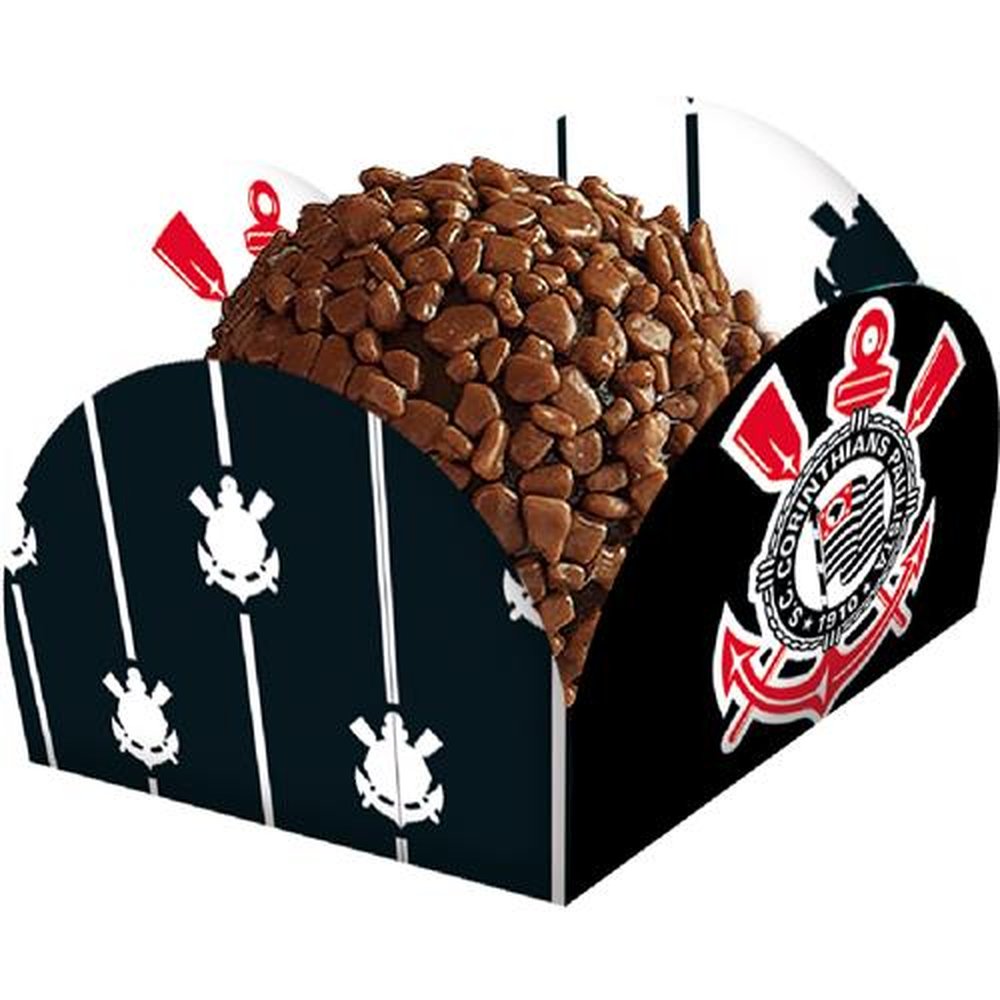 Porta Forminha Corinthians - Embalagem com 40 unidades.