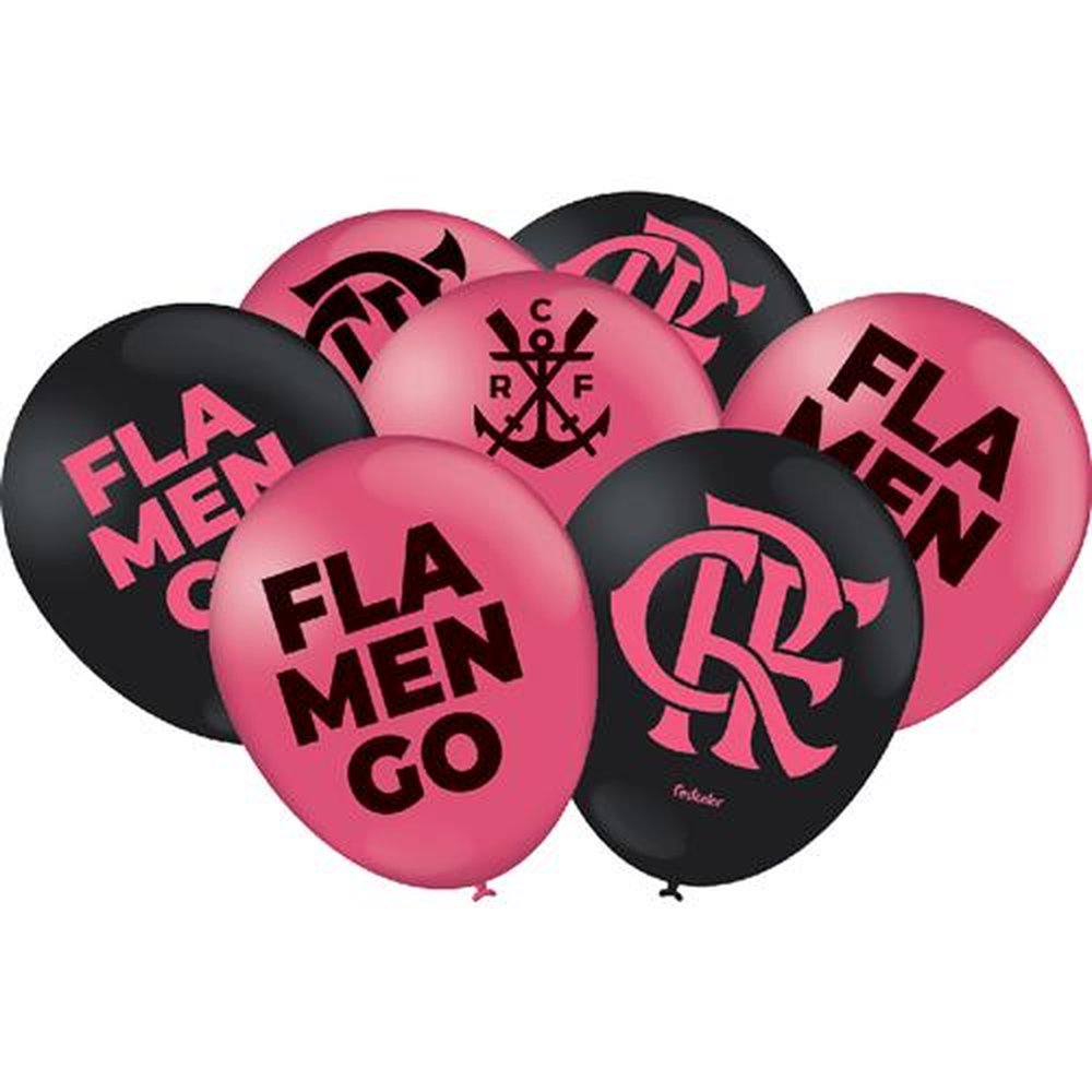 Balao Flamengo Rosa - Embalagem com 25 unidades.