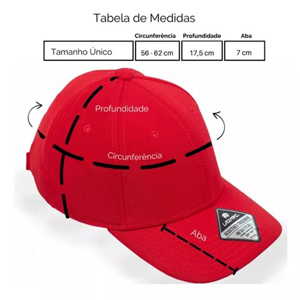 Kit 6 Bonés Premiun Liso Cores Sortidas Aba Curva Fechado Lakparq Original