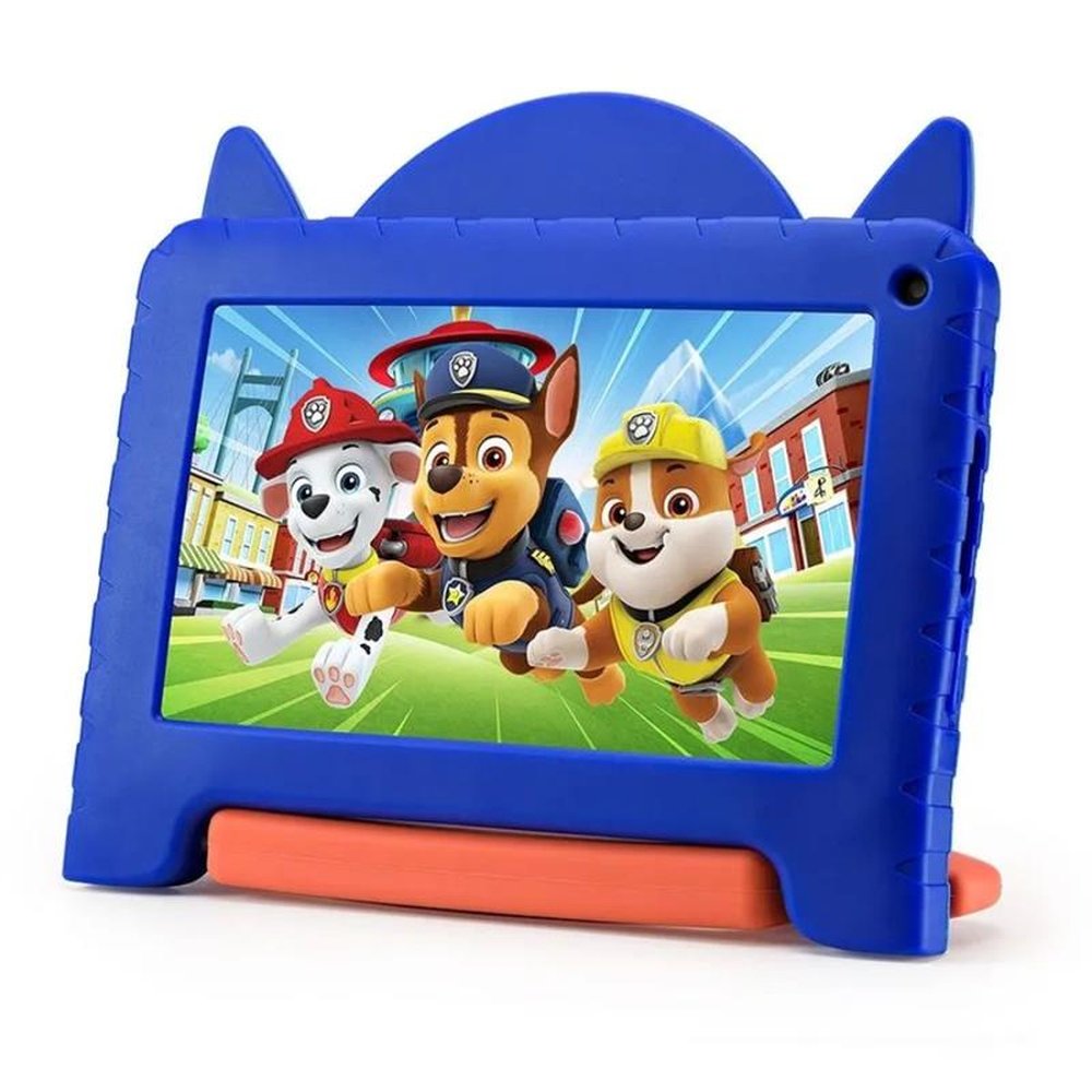 Tablet Multilaser Tela 7" 32GB Patrulha Canina 2GB RAM WI-FI Quad Core Android 13 (Go Edition) com Controle Parental NB403 - Azul