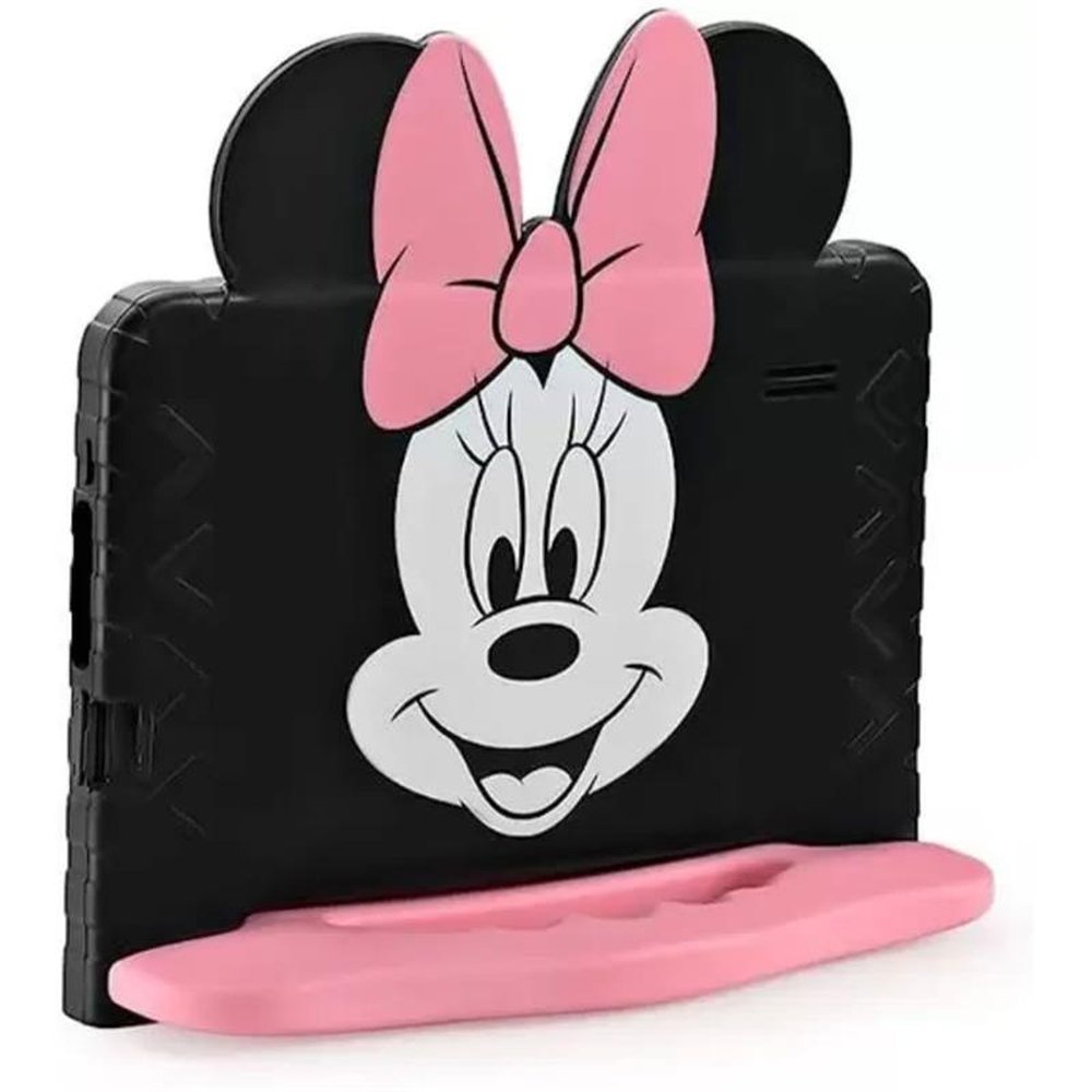 Tablet Multilaser Minnie Tela 7" 32GB 2GB RAM Wi-Fi Quad Core Android 13 (Go Edition) NB396 - Preto/Rosa