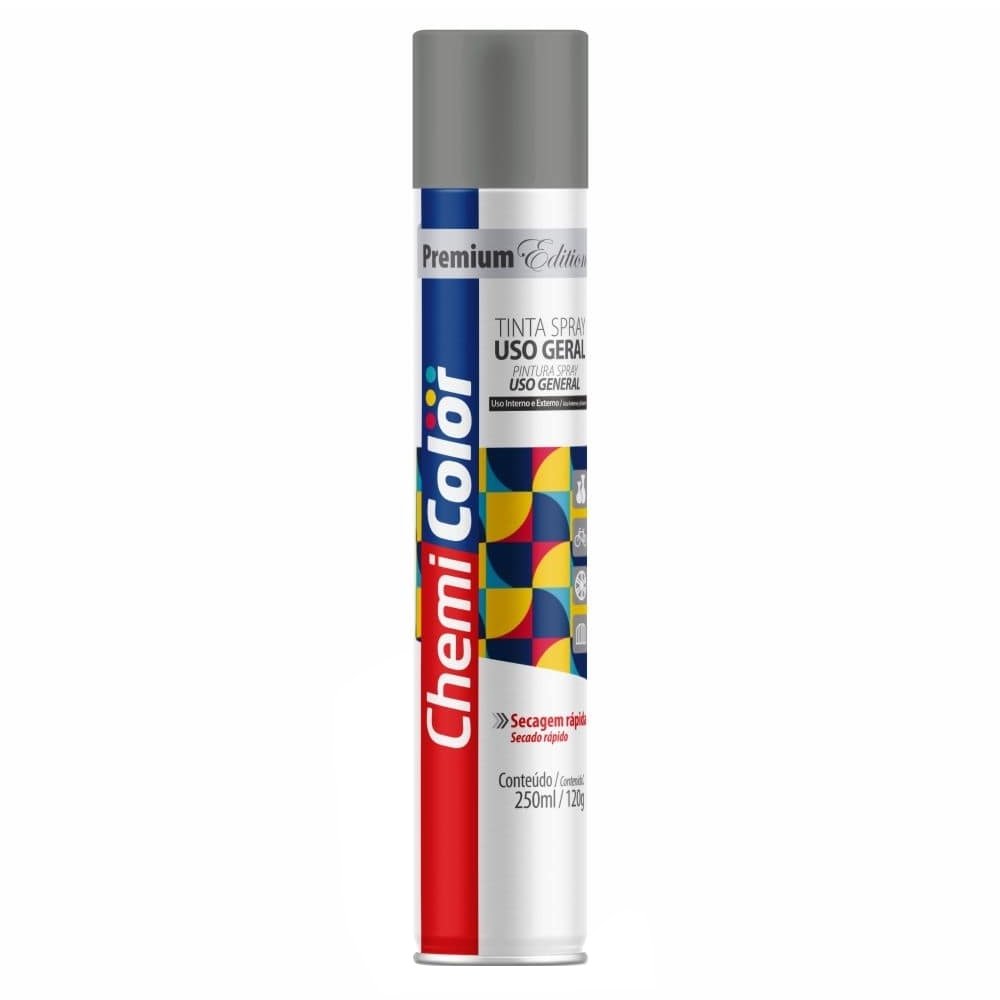 Tinta Spray Chemicolor Uso Geral Alumínio para Rodas 250ml