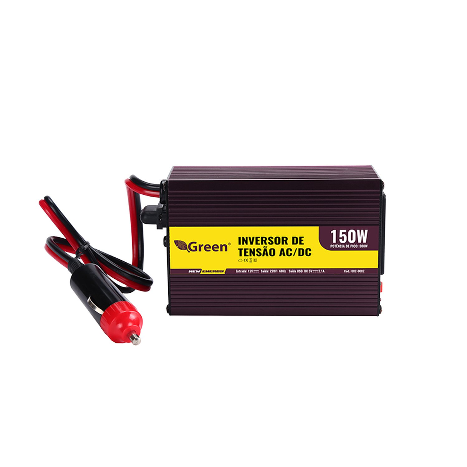 Inversor De Tensão 12V 150w USB 5V 2.1A - 220V