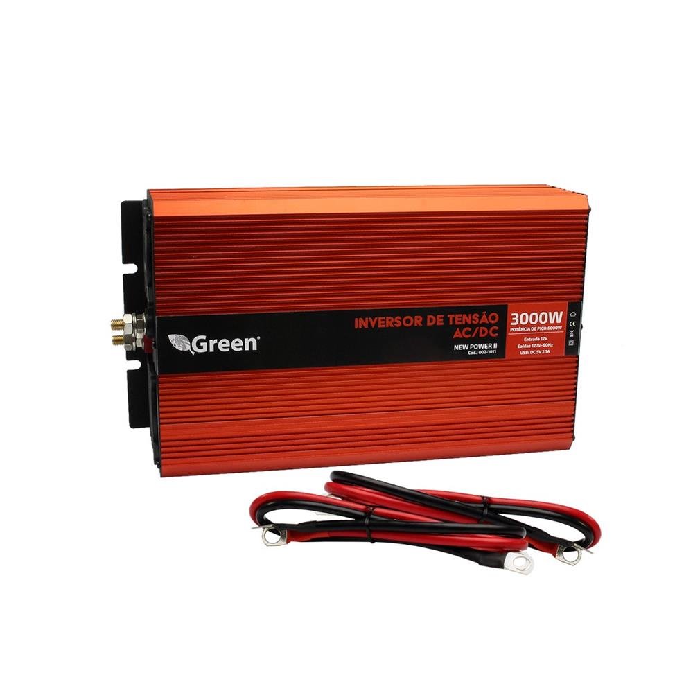Inversor De Tensão 12V 3000W USB 5V 2.1A - 127V