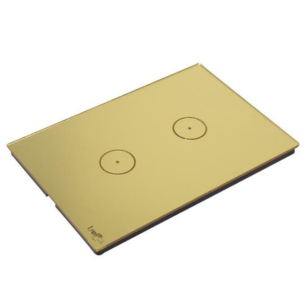 Interruptor Wifi Touch Inteligente 2 Botões Dourado Tuya