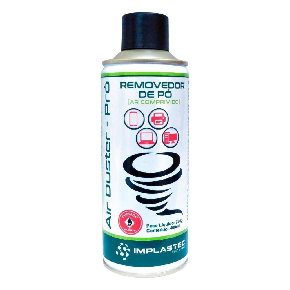 Air Duster 400ml PRÓ IMPLASTEC - Caixa com 12 unidades