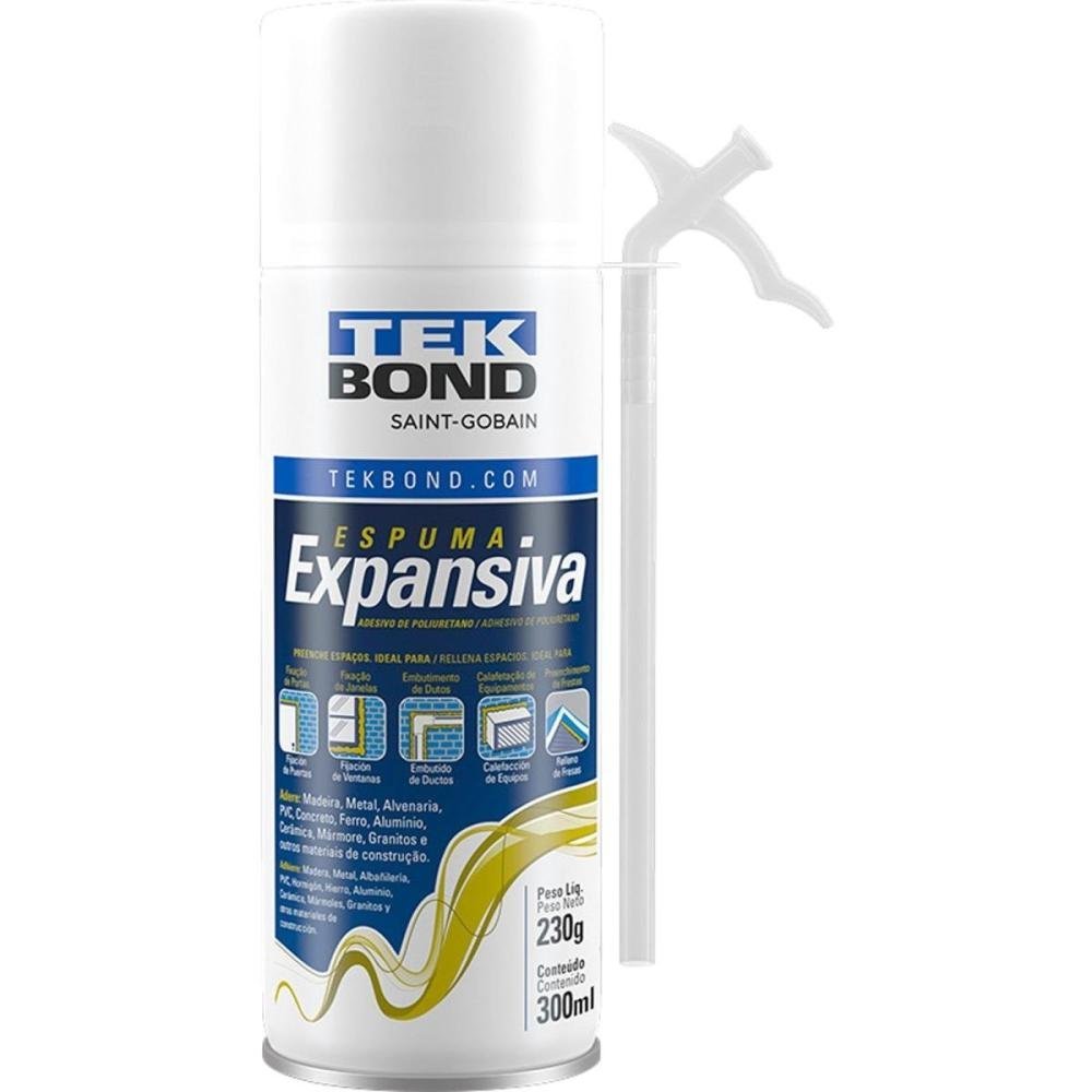 Espuma Expansiva Geral 300ml Tekbond - Caixa com 12 unidades