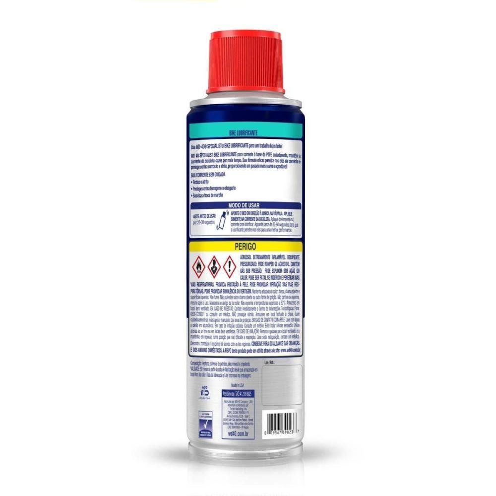Lubrificante Seco/Úmido 255ml WD40 Bike - Caixa com 6 unidades