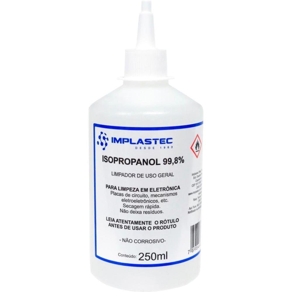 Álcool Isopropílico 250ml ISOPROPANOL IMPLASTEC Un.Venda: CMC/36