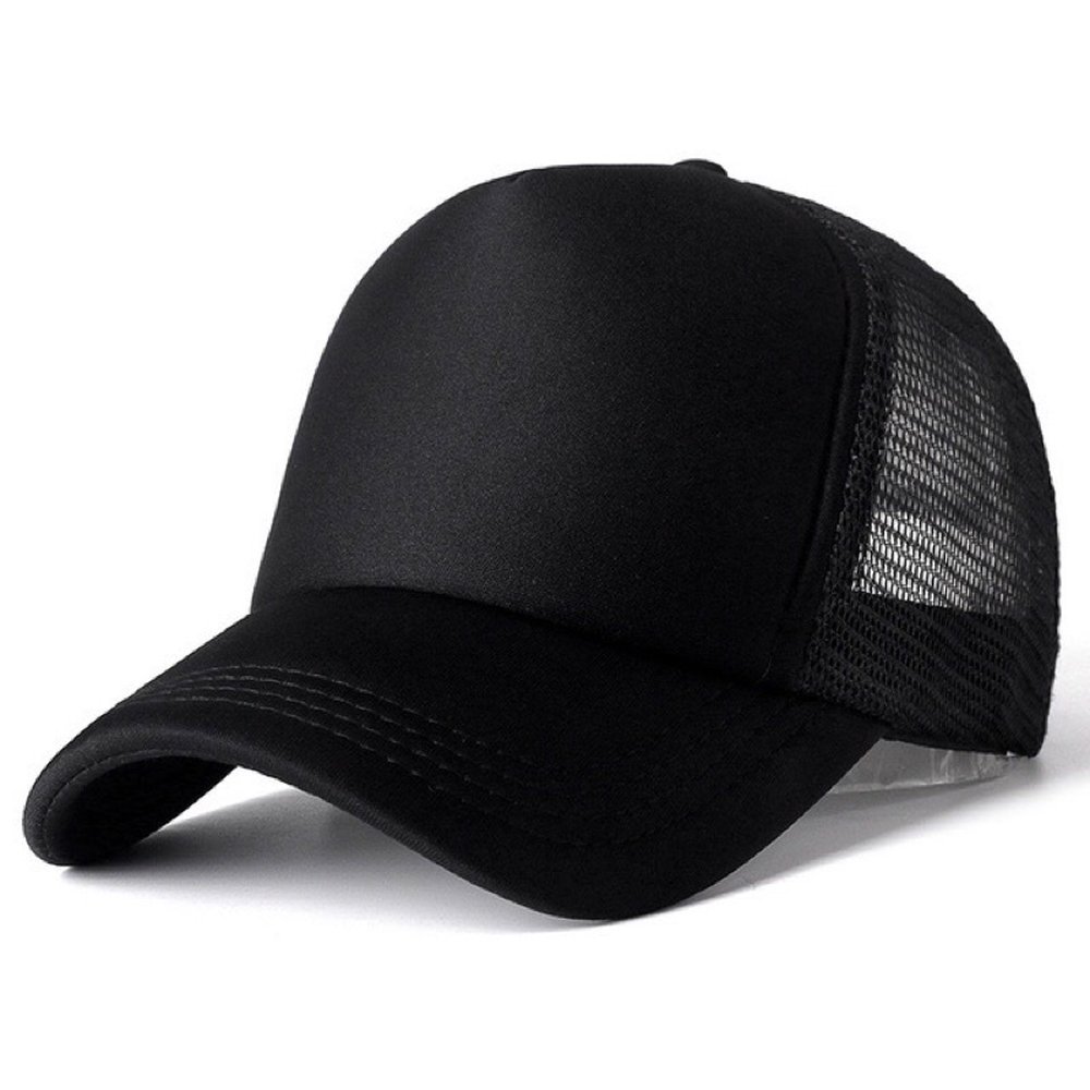 Bonés Lisos Cor Preto Trucker Tela kit 6 unidades
