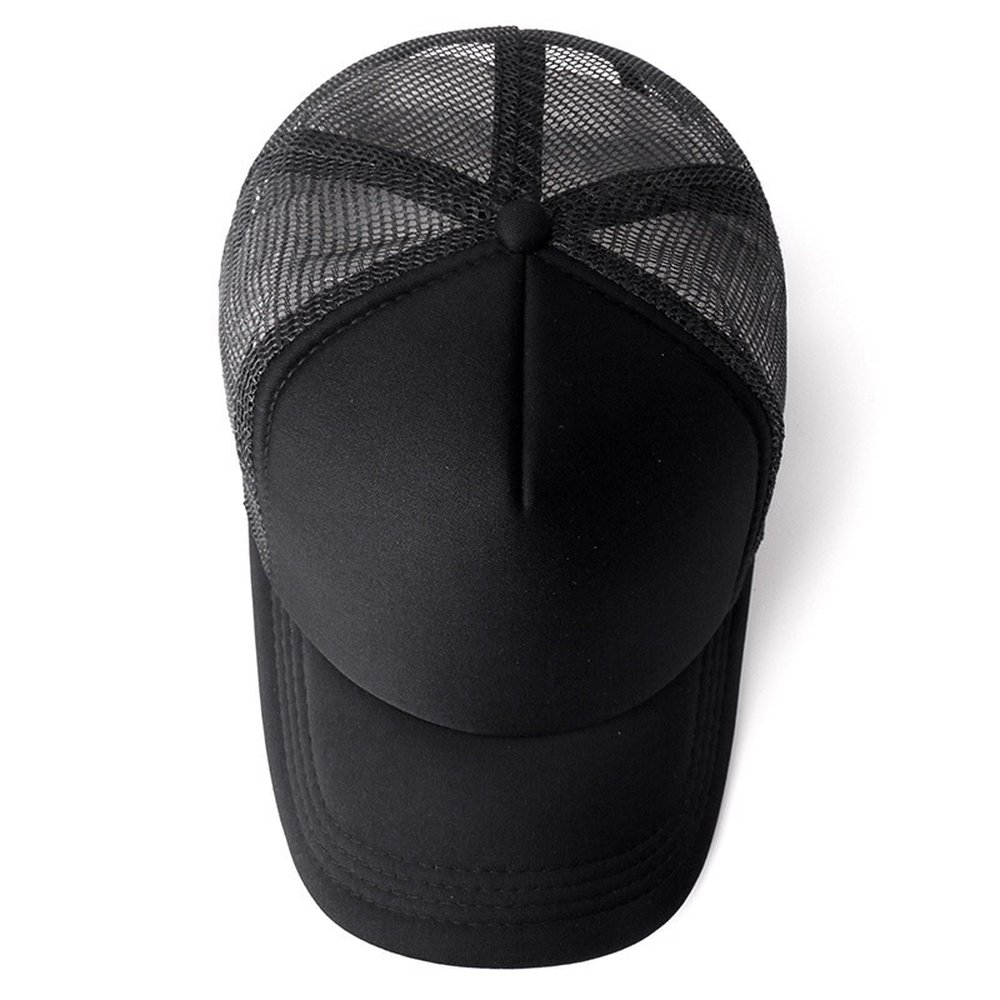 Bonés Lisos Cor Preto Trucker Tela kit 6 unidades