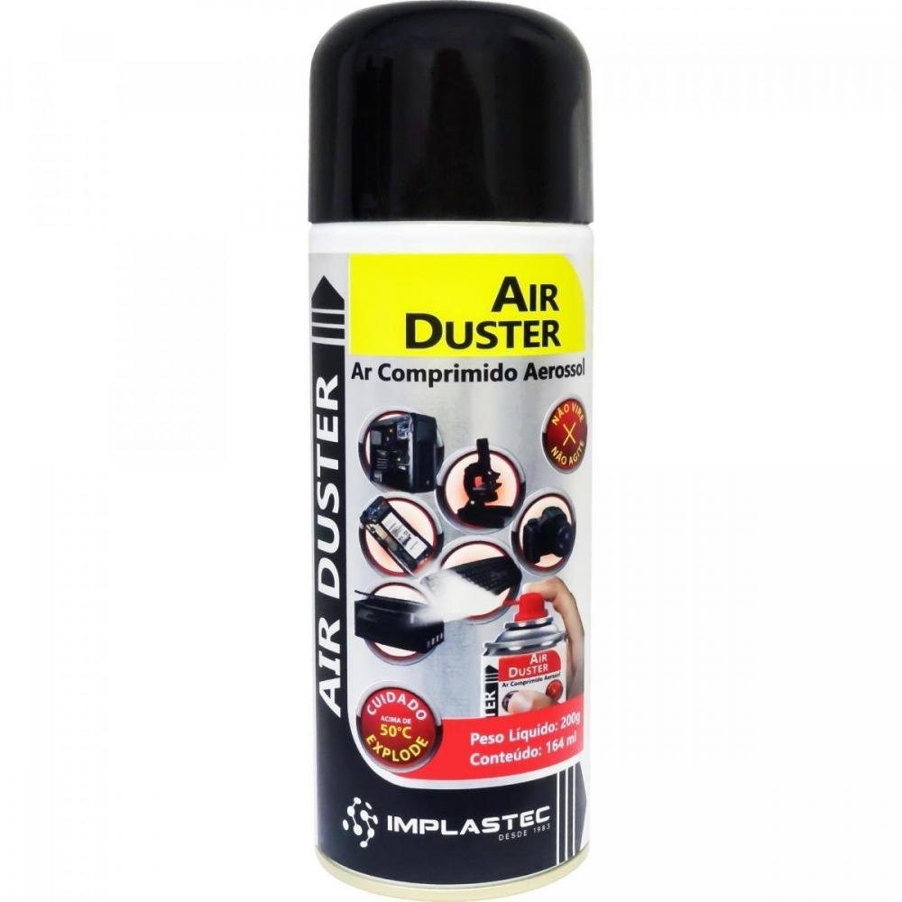 Ar Comprimido 200g AIR DUSTER IMPLASTEC Un.Venda: CX/12