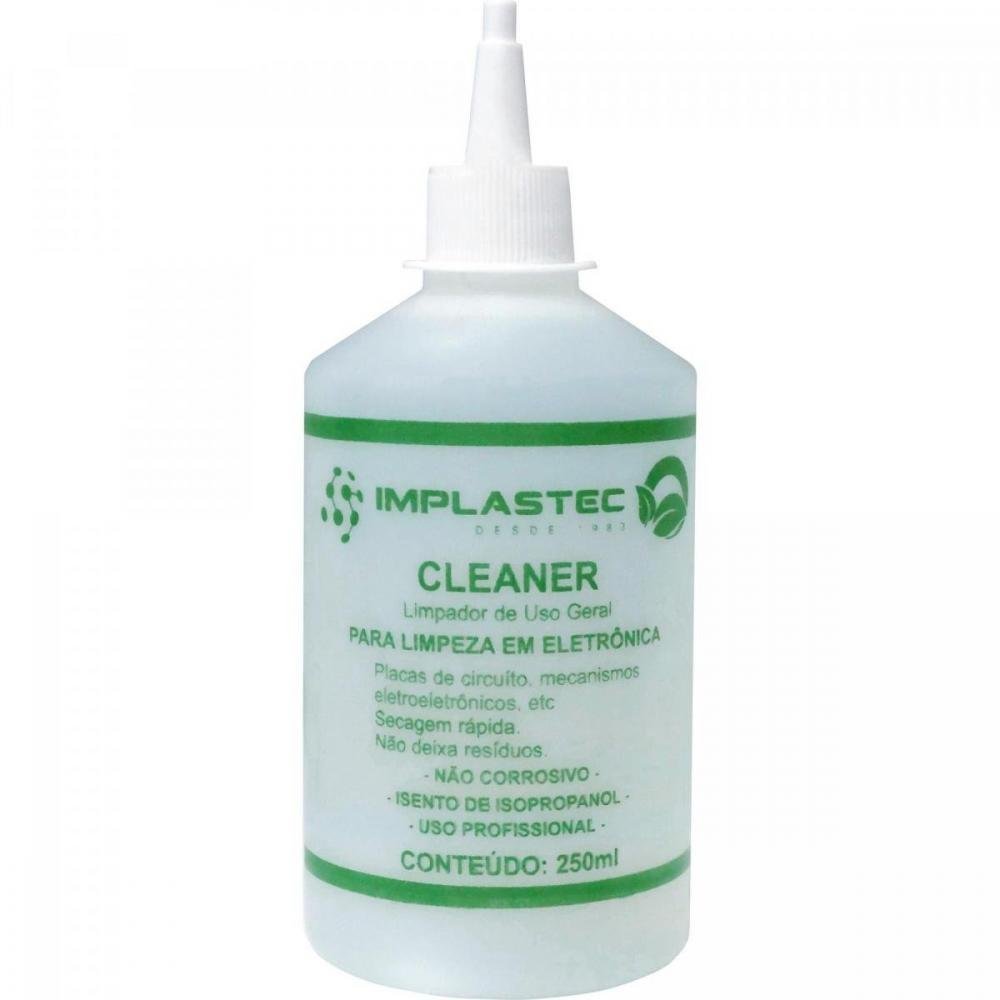 Limpador de Uso Geral Para Eletrônicos 250ml CLEANER Incolor IMPLASTEC Un.Venda: CX/36