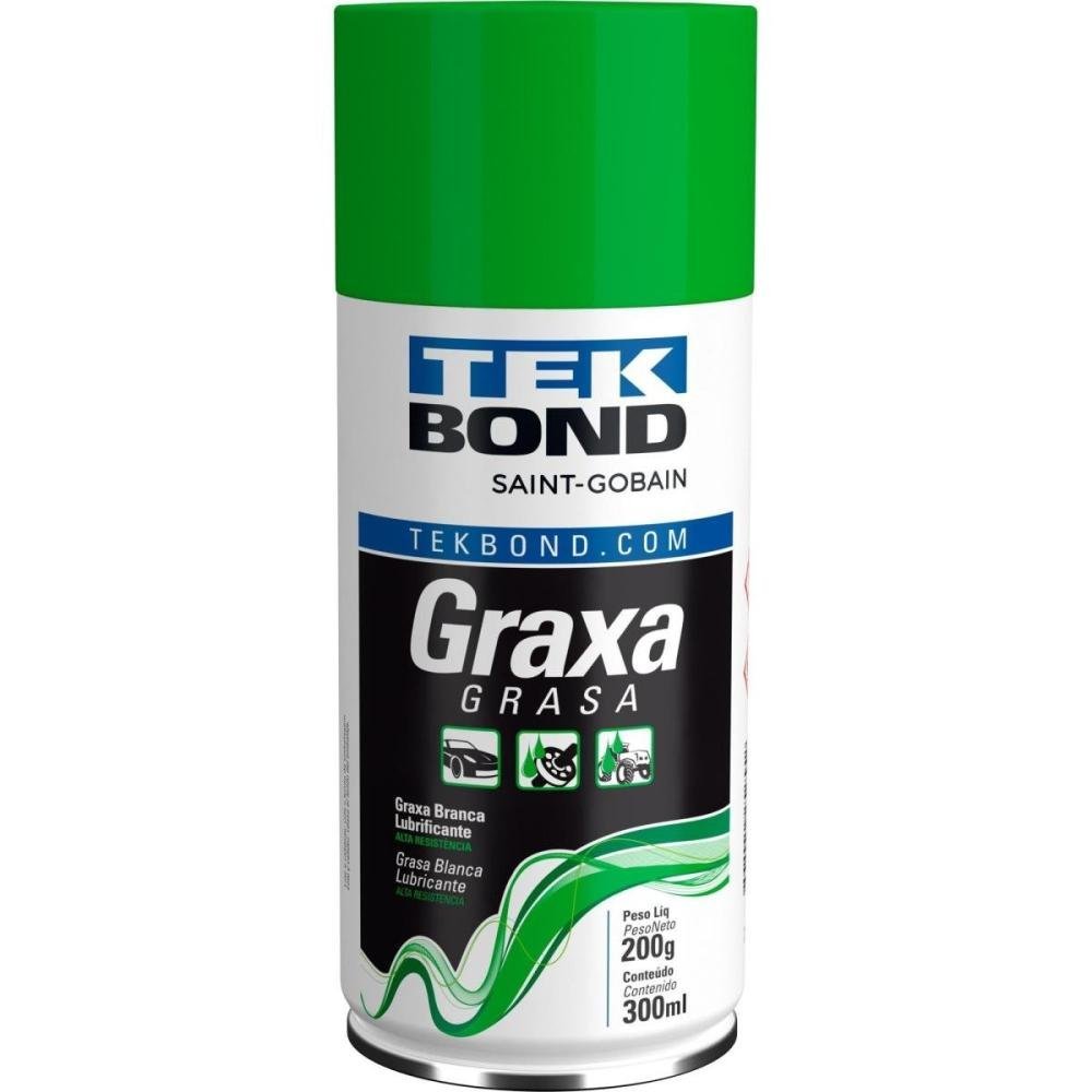 Graxa Branca Lubrificante 300ml TEKBOND - Caixa com 12 unidades