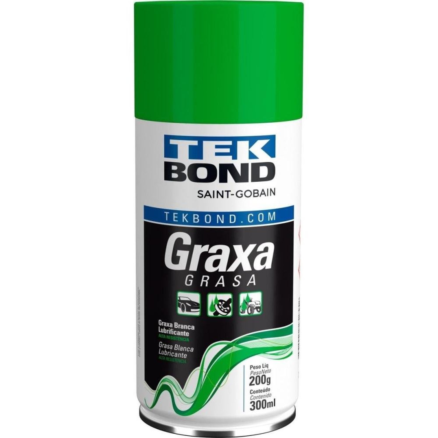 Graxa Branca Lubrificante 300ml TEKBOND - Caixa com 12 unidades