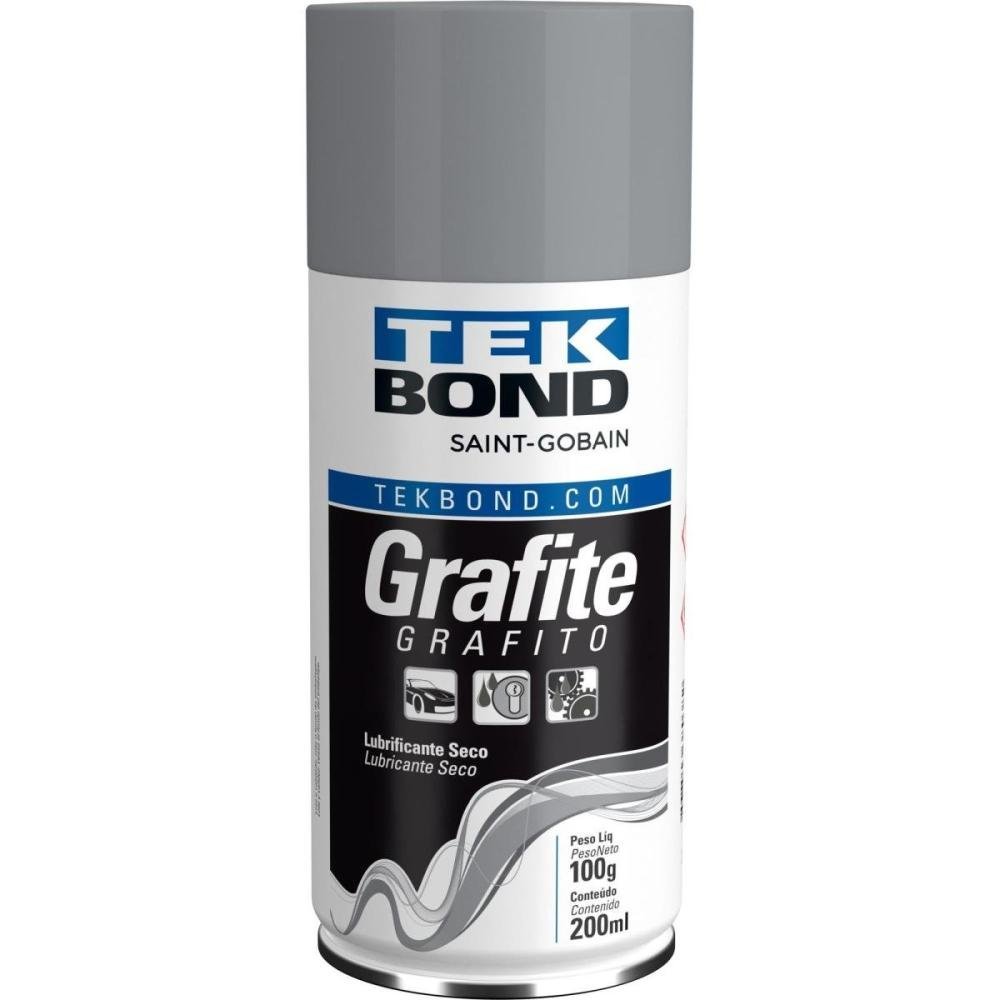 Grafite Lubrificante Seco 200ml TEKBOND - Caixa com 12 unidades