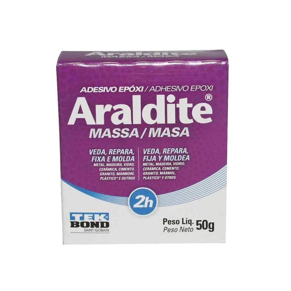 Massa Epóxi ARALDITE 50g TEKBOND - Caixa com 12 unidades