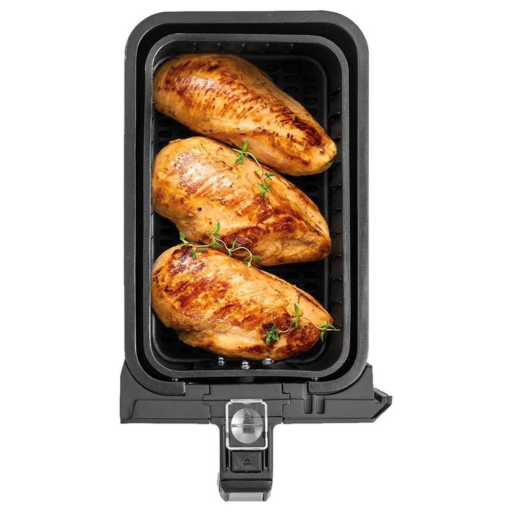 Fritadeira sem Óleo Mondial Air Fryer AFD-01-BI | 8 Litros, 2 Cestos, Preto/Inox, 110V