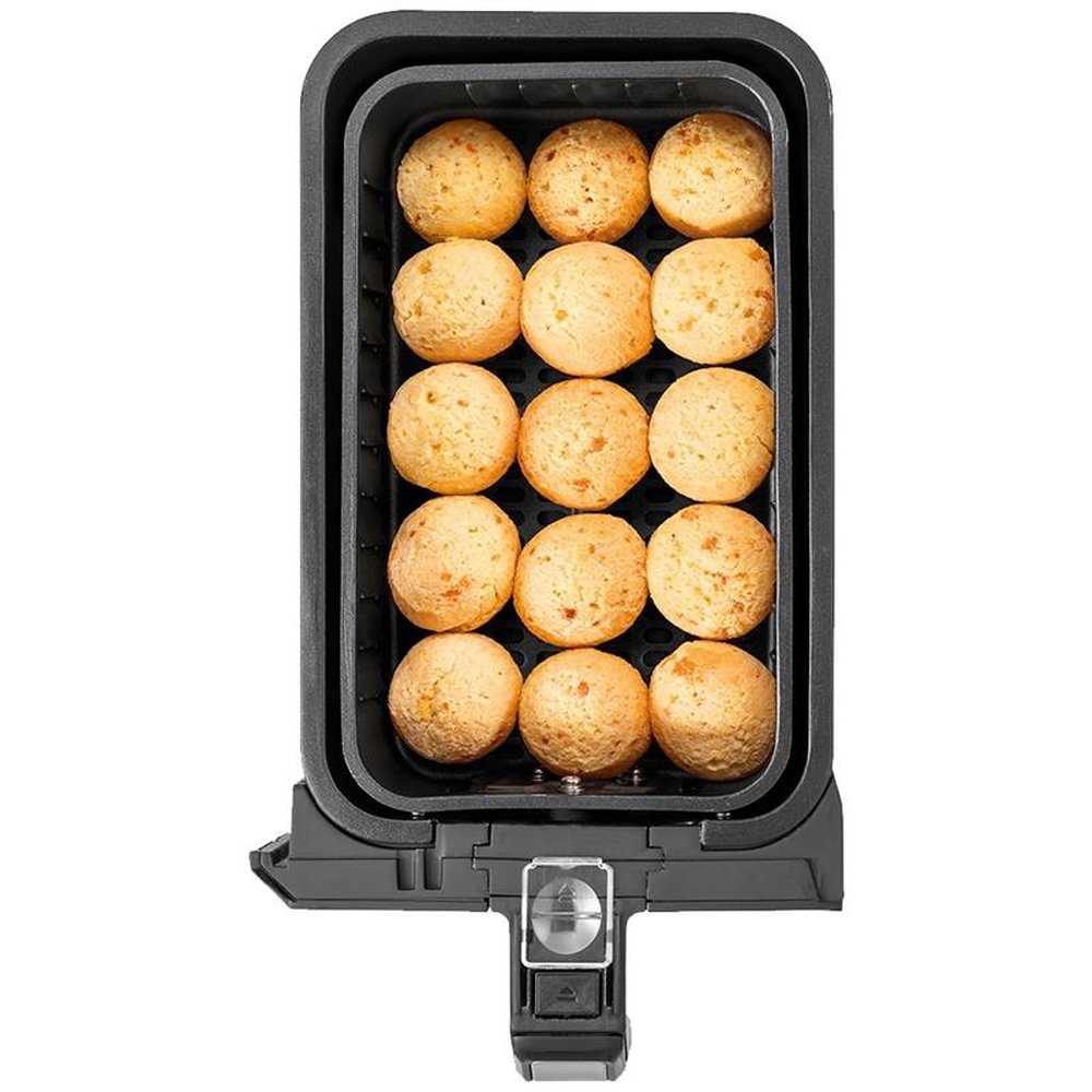 Fritadeira sem Óleo Mondial Air Fryer AFD-01-BI | 8 Litros, 2 Cestos, Preto/Inox, 110V