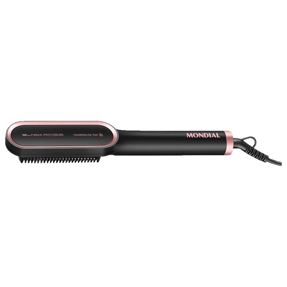 Escova Alisadora Mondial EA-07 Preto/Rosê Bivolt
