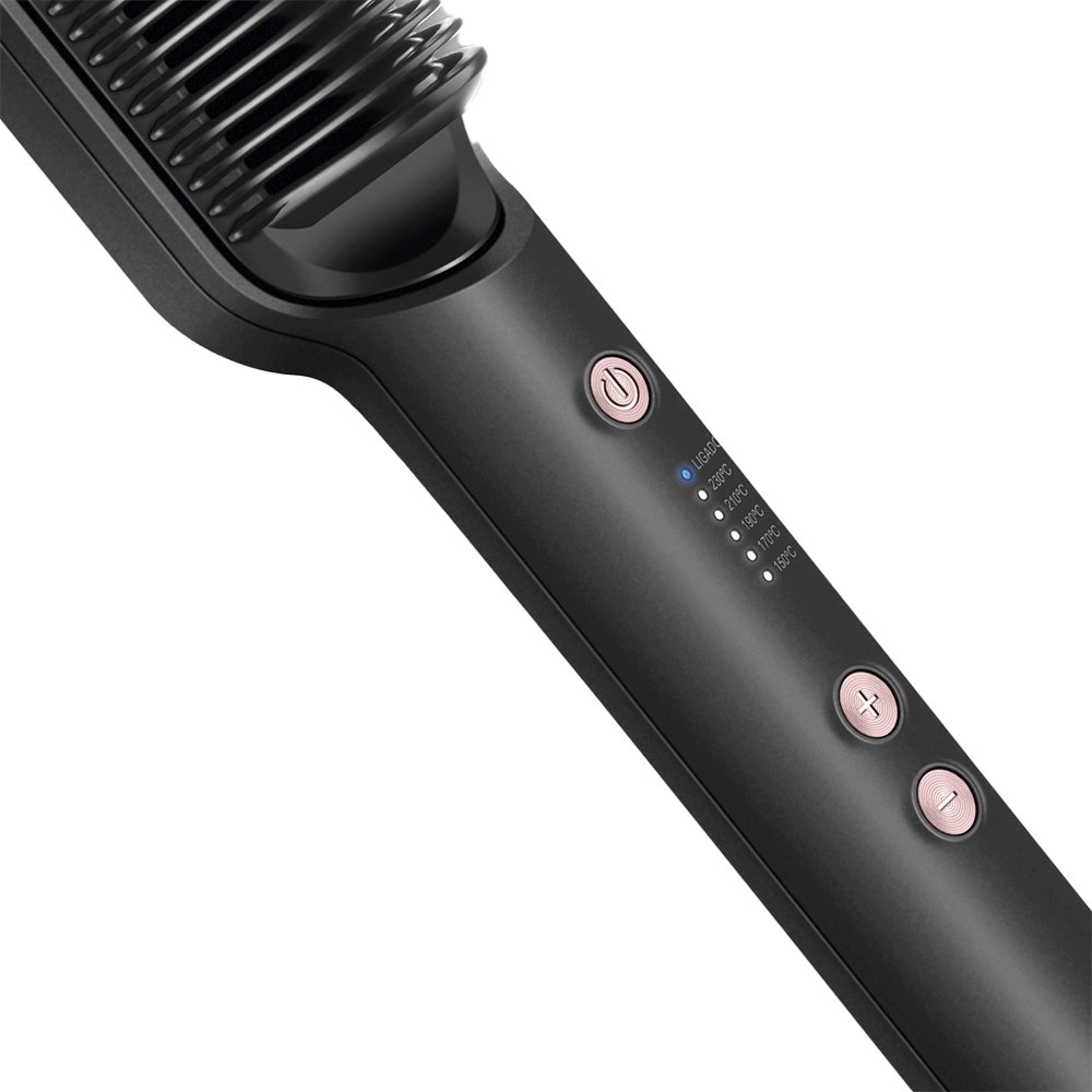 Escova Alisadora Mondial EA-07 Preto/Rosê Bivolt