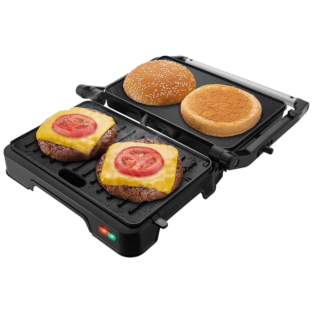 Grill Mondial PG-01-180 Master Press Duo - 1000W, Revestimento Antiaderente, Preto/Inox, 110V