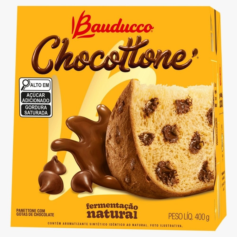 Panetone Bauducco Chocottone 400g - Embalagem com 18 Unidades