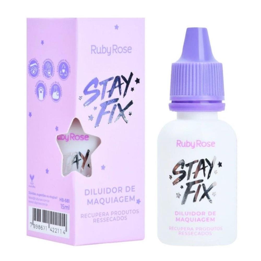 Diluidor de Maquiagem Ruby Rose Stay Fix 15ml