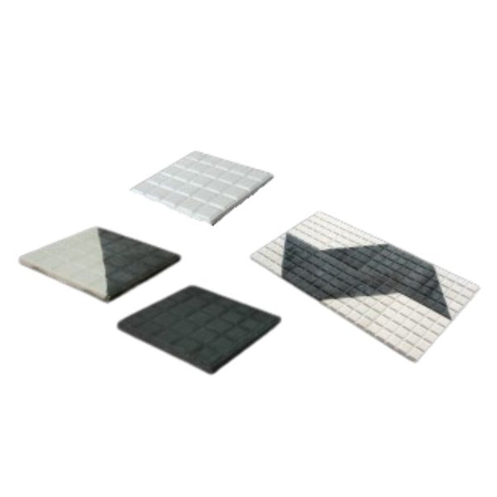 Ladrilho Hidráulico Mapa São Paulo 20x20cm Preto/Branco - amarrados com 12 peças