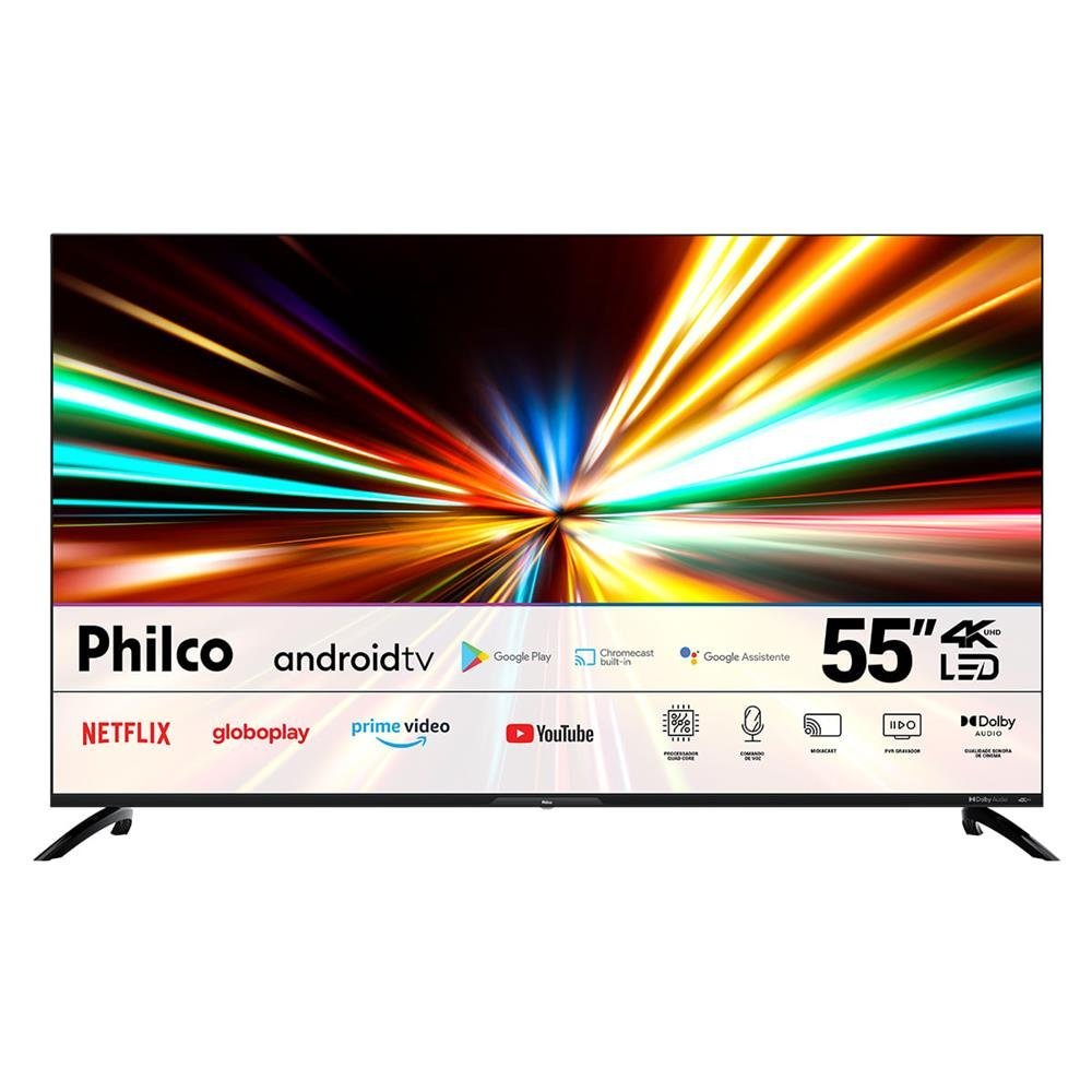 Smart Tv Led 55" 4K Philco Ptv55g52r2c Roku Tv