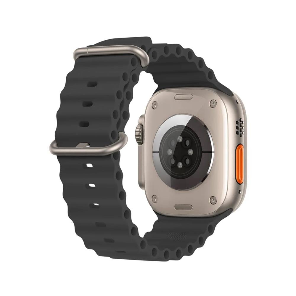Pulseira Oceano Cloud Para Apple Watch 42 / 44 / 45 / 49Mm - Preta