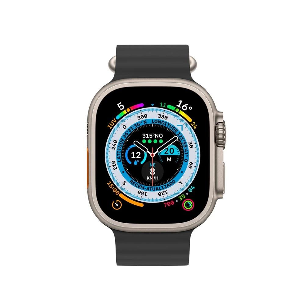 Pulseira Oceano Cloud Para Apple Watch 42 / 44 / 45 / 49Mm - Preta