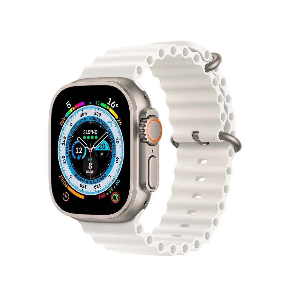 Pulseira Oceano Cloud Para Apple Watch 38 / 40 / 41Mm - Prata