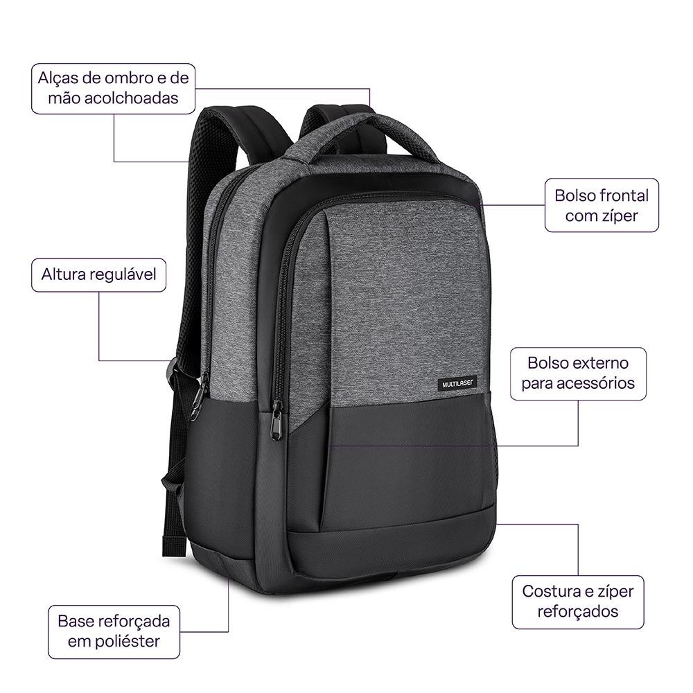 Mochila Multi Midtown 15.6 Polegadas Preto - BO443