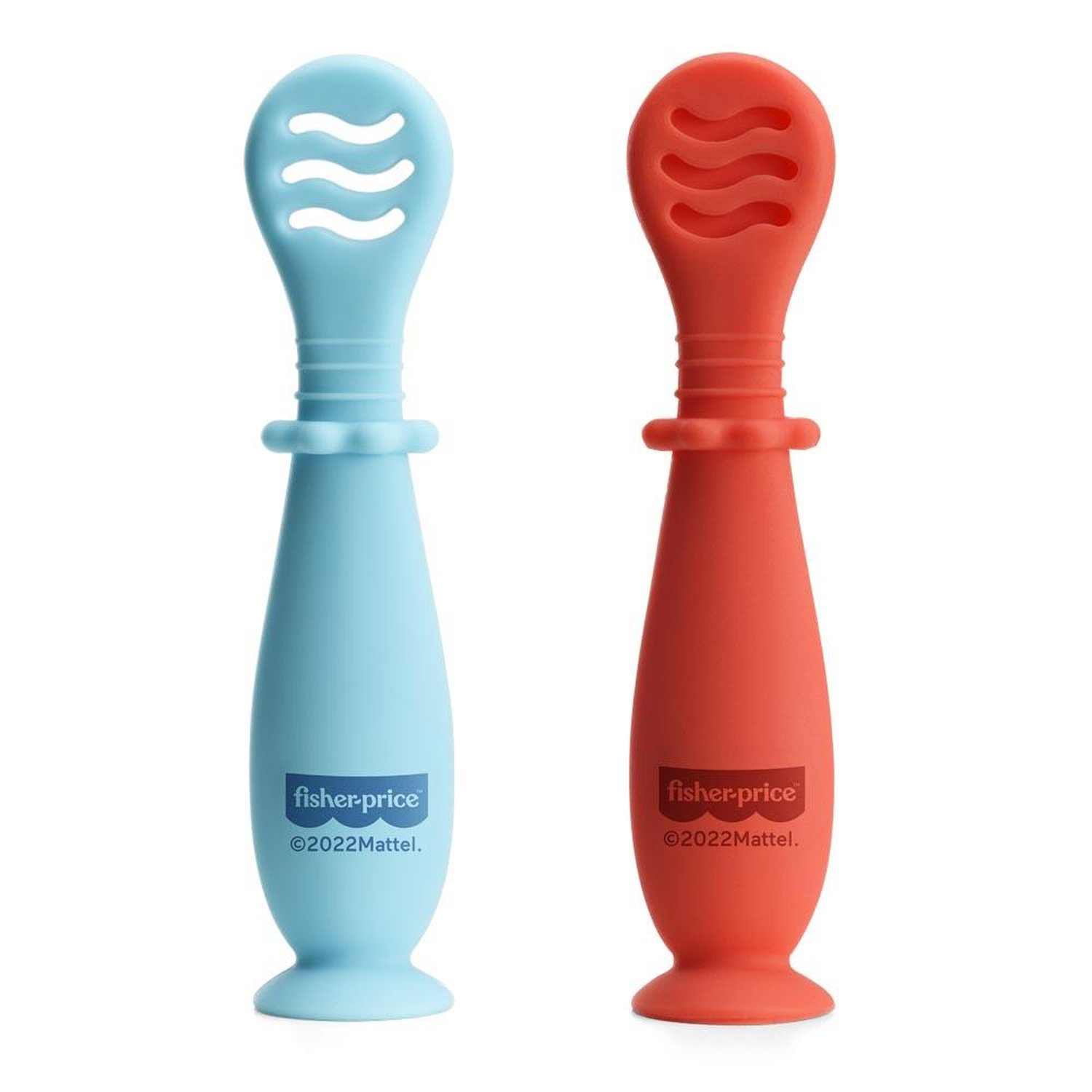 Colheres de Treinamento Fase 1 e 2 com Ventosa Yummy! Azul Fisher-Price - BB1187