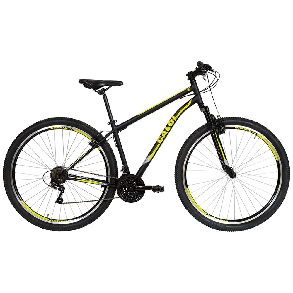 Bicicleta Adulto Caloi Velox Aro 29 | Quadro de Aço, Tamanho 17, Freio V-Brake, Preto Fosco
